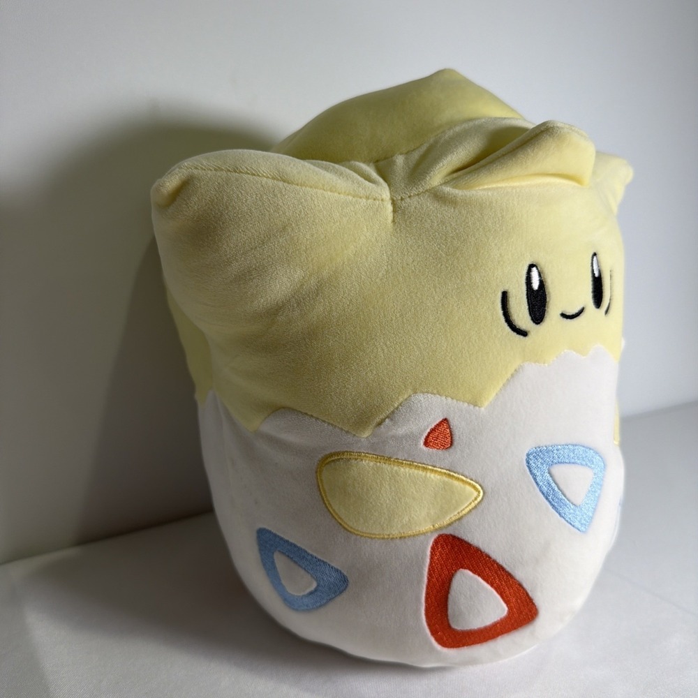 Togepi 12 inch plush Yellow White Red Blue Pokémon Squishmallow - Picture 3 of 13